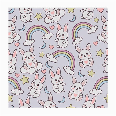 Seamless Pattern With Cute Rabbit Character Medium Glasses Cloth (2 Sides) from ArtsNow.com Front