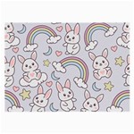 Seamless Pattern With Cute Rabbit Character Large Glasses Cloth (2 Sides)
