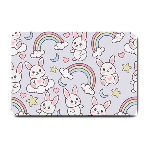 Seamless Pattern With Cute Rabbit Character Small Doormat from ArtsNow.com 24 x16  Door Mat