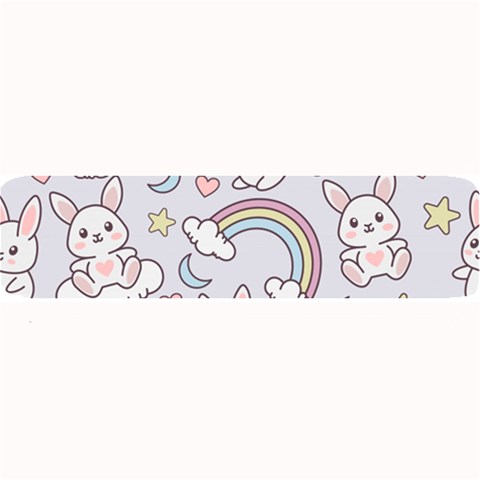 Seamless Pattern With Cute Rabbit Character Large Bar Mat from ArtsNow.com 32 x8.5  Bar Mat