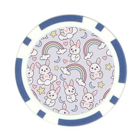 Seamless Pattern With Cute Rabbit Character Poker Chip Card Guard from ArtsNow.com Front
