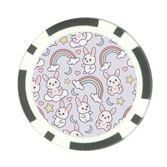 Seamless Pattern With Cute Rabbit Character Poker Chip Card Guard from ArtsNow.com Front