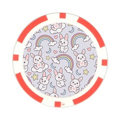 Seamless Pattern With Cute Rabbit Character Poker Chip Card Guard from ArtsNow.com Back