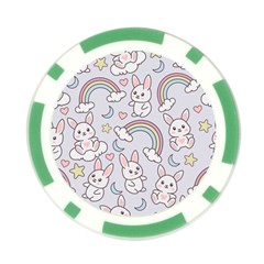 Seamless Pattern With Cute Rabbit Character Poker Chip Card Guard from ArtsNow.com Back
