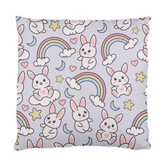 Seamless Pattern With Cute Rabbit Character Standard Cushion Case (Two Sides) from ArtsNow.com Back