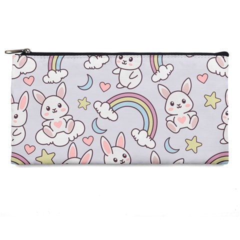 Seamless Pattern With Cute Rabbit Character Pencil Case from ArtsNow.com Front