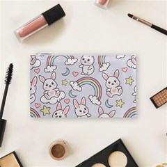 Seamless Pattern With Cute Rabbit Character Cosmetic Bag (Small) from ArtsNow.com Front