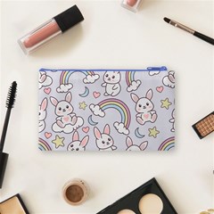 Seamless Pattern With Cute Rabbit Character Cosmetic Bag (Small) from ArtsNow.com Back