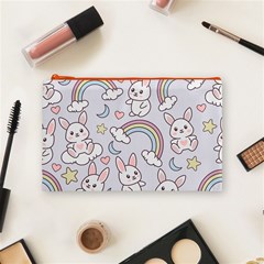 Seamless Pattern With Cute Rabbit Character Cosmetic Bag (Medium) from ArtsNow.com Front