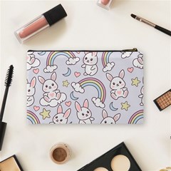 Seamless Pattern With Cute Rabbit Character Cosmetic Bag (Medium) from ArtsNow.com Back
