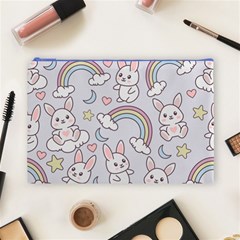 Seamless Pattern With Cute Rabbit Character Cosmetic Bag (Large) from ArtsNow.com Front
