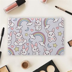 Seamless Pattern With Cute Rabbit Character Cosmetic Bag (Large) from ArtsNow.com Back