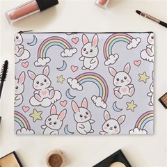 Seamless Pattern With Cute Rabbit Character Cosmetic Bag (XL) from ArtsNow.com Front