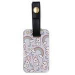 Seamless Pattern With Cute Rabbit Character Luggage Tag (one side)