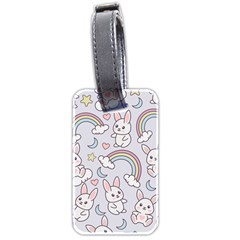 Seamless Pattern With Cute Rabbit Character Luggage Tag (two sides) from ArtsNow.com Front