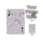 Seamless Pattern With Cute Rabbit Character Playing Cards 54 Designs (Mini)