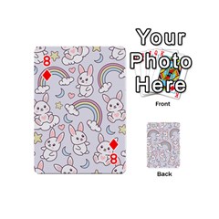 Seamless Pattern With Cute Rabbit Character Playing Cards 54 Designs (Mini) from ArtsNow.com Front - Diamond8