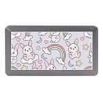 Seamless Pattern With Cute Rabbit Character Memory Card Reader (Mini)