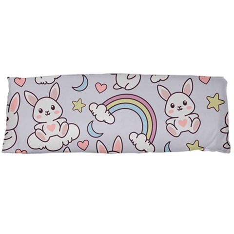 Seamless Pattern With Cute Rabbit Character Body Pillow Case (Dakimakura) from ArtsNow.com Body Pillow Case