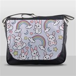 Seamless Pattern With Cute Rabbit Character Messenger Bag