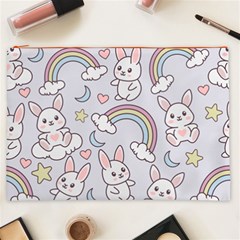 Seamless Pattern With Cute Rabbit Character Cosmetic Bag (XXL) from ArtsNow.com Front
