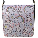 Seamless Pattern With Cute Rabbit Character Flap Closure Messenger Bag (S)