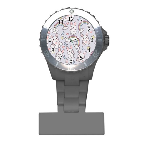 Seamless Pattern With Cute Rabbit Character Plastic Nurses Watch from ArtsNow.com Front