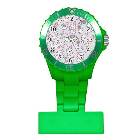Seamless Pattern With Cute Rabbit Character Plastic Nurses Watch from ArtsNow.com Front
