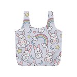 Seamless Pattern With Cute Rabbit Character Full Print Recycle Bag (S)