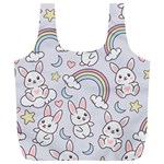 Seamless Pattern With Cute Rabbit Character Full Print Recycle Bag (XL)