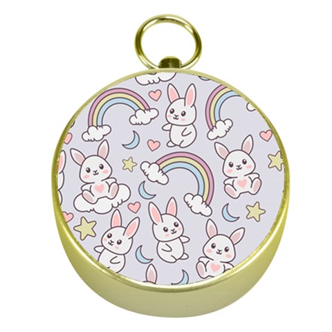 Seamless Pattern With Cute Rabbit Character Gold Compasses from ArtsNow.com Front