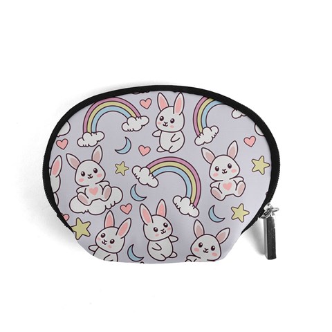 Seamless Pattern With Cute Rabbit Character Accessory Pouch (Small) from ArtsNow.com Front