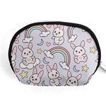 Seamless Pattern With Cute Rabbit Character Accessory Pouch (Medium)