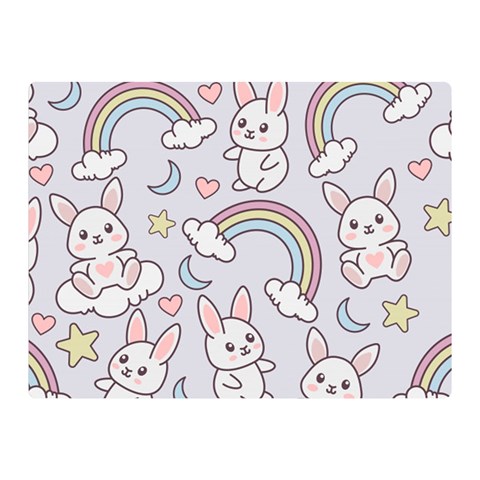 Seamless Pattern With Cute Rabbit Character Two Sides Premium Plush Fleece Blanket (Mini) from ArtsNow.com 35 x27  Blanket Front