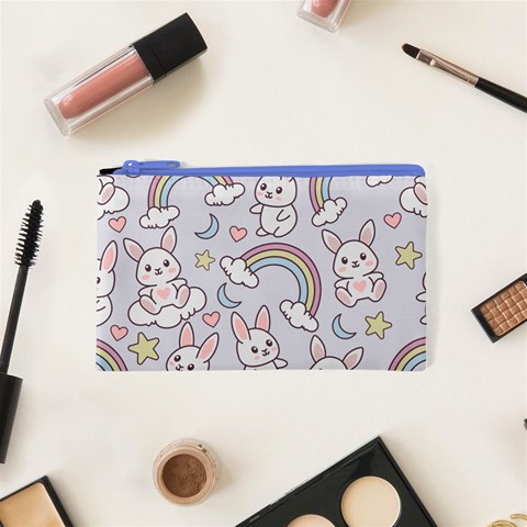 Seamless Pattern With Cute Rabbit Character Cosmetic Bag (XS) from ArtsNow.com Front