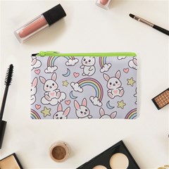 Seamless Pattern With Cute Rabbit Character Cosmetic Bag (XS) from ArtsNow.com Front