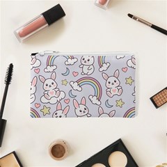 Seamless Pattern With Cute Rabbit Character Cosmetic Bag (XS) from ArtsNow.com Front