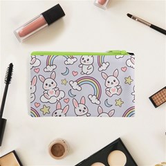Seamless Pattern With Cute Rabbit Character Cosmetic Bag (XS) from ArtsNow.com Back