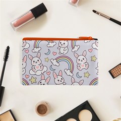Seamless Pattern With Cute Rabbit Character Cosmetic Bag (XS) from ArtsNow.com Back