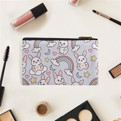 Seamless Pattern With Cute Rabbit Character Cosmetic Bag (XS) from ArtsNow.com Back