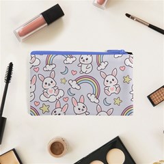 Seamless Pattern With Cute Rabbit Character Cosmetic Bag (XS) from ArtsNow.com Back
