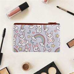 Seamless Pattern With Cute Rabbit Character Cosmetic Bag (XS) from ArtsNow.com Back