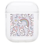 Seamless Pattern With Cute Rabbit Character Soft TPU AirPods 1/2 Case
