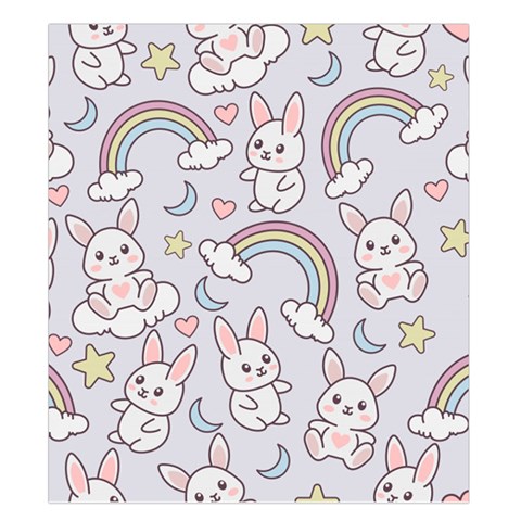 Seamless Pattern With Cute Rabbit Character Duvet Cover Double Side (King Size) from ArtsNow.com Back