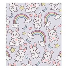 Seamless Pattern With Cute Rabbit Character Duvet Cover Double Side (King Size) from ArtsNow.com Back