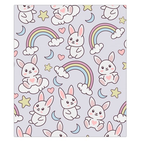 Seamless Pattern With Cute Rabbit Character Duvet Cover Double Side (California King Size) from ArtsNow.com Back