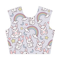 Seamless Pattern With Cute Rabbit Character Cotton Crop Top from ArtsNow.com Front