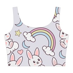Seamless Pattern With Cute Rabbit Character Midi Sleeveless Dress from ArtsNow.com Top Back