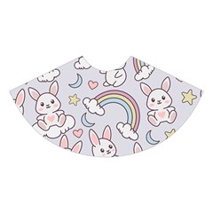 Seamless Pattern With Cute Rabbit Character Midi Sleeveless Dress from ArtsNow.com Skirt Back