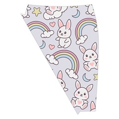 Seamless Pattern With Cute Rabbit Character Midi Wrap Pencil Skirt from ArtsNow.com Front Left